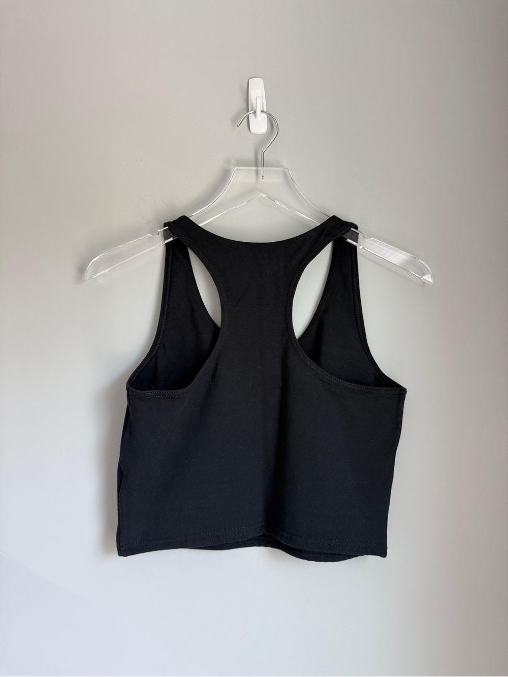 Pact On the Go Crop Tank Top Black Organic Cotton Medium - Picture 3 of 5